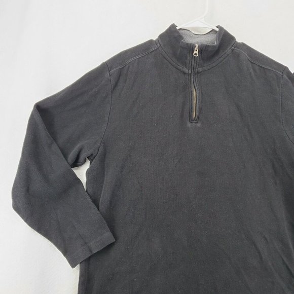 OLD NAVY Sweater Men's Long Sleeve 1/4 Zip Knit Pullover Black Large - Picture 4 of 11